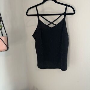 Modcloth Black Glittery Camisole